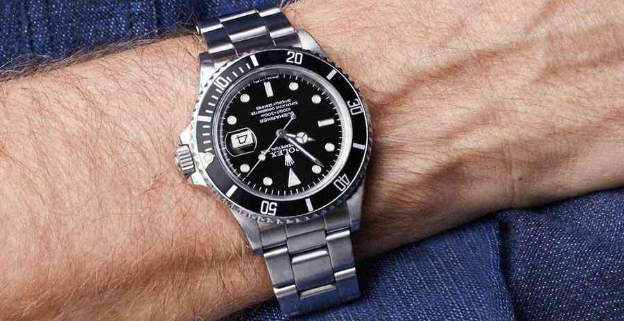 銀色Rolex腕錶