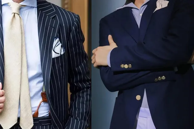 條紋西裝與素面西裝